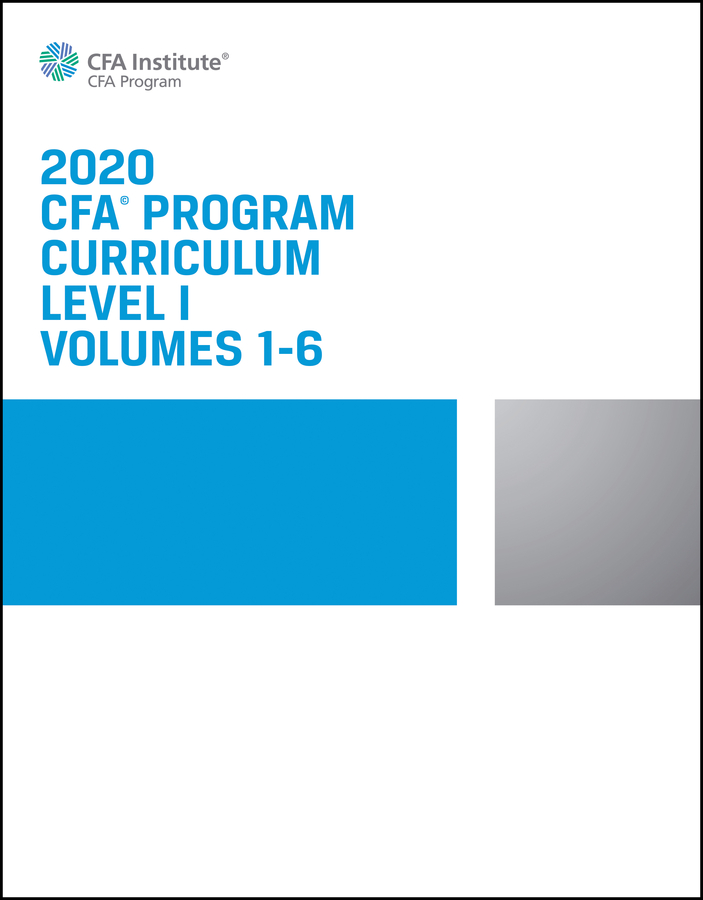 CFA program curriculum 2020 level I volumes 16 box set Ebook Books